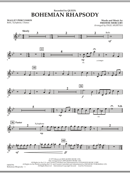 alto sax bohemian rhapsody pdf